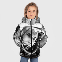 Куртка зимняя для мальчика Юрий Гагарин, цвет: 3D-черный — фото 2