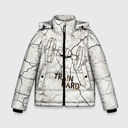 Куртка зимняя для мальчика Train hard, цвет: 3D-черный