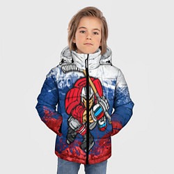 Куртка зимняя для мальчика Русский хоккеист, цвет: 3D-черный — фото 2