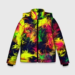 Куртка зимняя для мальчика Кислотный взрыв, цвет: 3D-красный