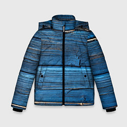 Куртка зимняя для мальчика Голубые доски, цвет: 3D-красный