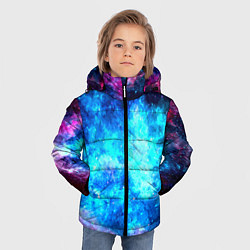 Куртка зимняя для мальчика Голубая вселенная, цвет: 3D-черный — фото 2