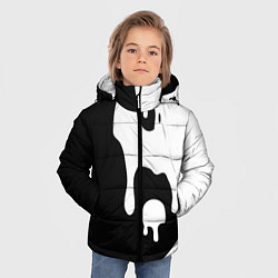 Куртка зимняя для мальчика Инь Янь, цвет: 3D-светло-серый — фото 2
