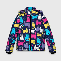 Куртка зимняя для мальчика Котятки, цвет: 3D-светло-серый