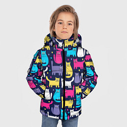 Куртка зимняя для мальчика Котятки, цвет: 3D-черный — фото 2