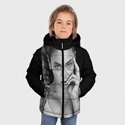 Куртка зимняя для мальчика Beyonce Eyes, цвет: 3D-черный — фото 2
