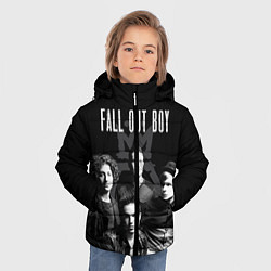 Куртка зимняя для мальчика Fall out boy band цвета 3D-черный — фото 2