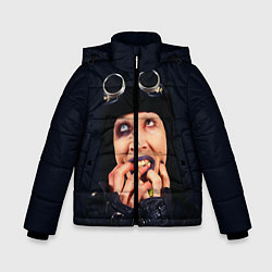 Куртка зимняя для мальчика Mаrilyn Manson: Biker, цвет: 3D-черный