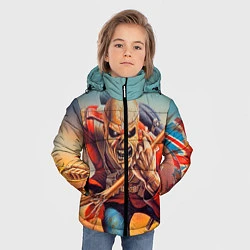 Куртка зимняя для мальчика Iron Maiden: Crash arrow, цвет: 3D-черный — фото 2