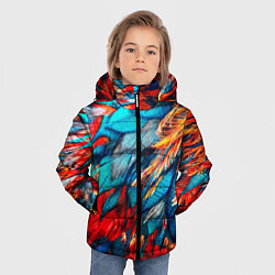 Куртка зимняя для мальчика Перья, цвет: 3D-красный — фото 2