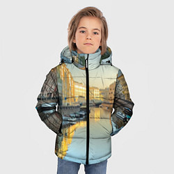 Куртка зимняя для мальчика Питер, цвет: 3D-черный — фото 2