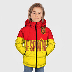 Куртка зимняя для мальчика Сборная Испании: Евро 2016, цвет: 3D-светло-серый — фото 2