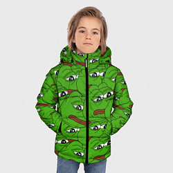 Куртка зимняя для мальчика Sad frogs, цвет: 3D-красный — фото 2