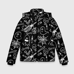 Куртка зимняя для мальчика Призрачный арт, цвет: 3D-светло-серый