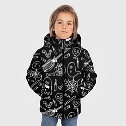 Куртка зимняя для мальчика Призрачный арт, цвет: 3D-черный — фото 2