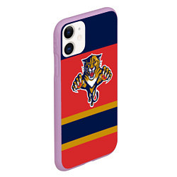 Чехол iPhone 11 матовый Florida Panthers, цвет: 3D-сиреневый — фото 2