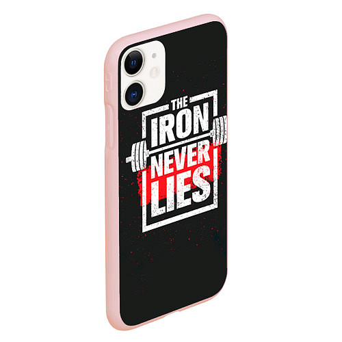 Чехол iPhone 11 матовый The iron never lies / 3D-Светло-розовый – фото 2