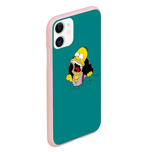 Чехол iPhone 11 матовый Alien-Homer / 3D-Светло-розовый – фото 2