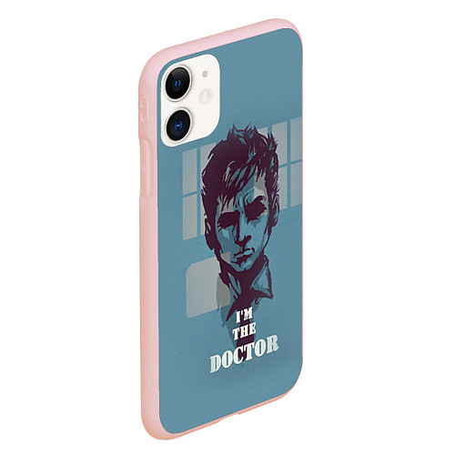 Чехол iPhone 11 матовый I'm the doctor / 3D-Светло-розовый – фото 2