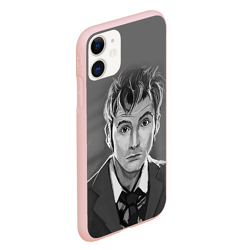 Чехол iPhone 11 матовый Doctor Who: fun-art / 3D-Светло-розовый – фото 2