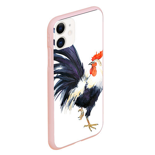 Чехол iPhone 11 матовый Петух Символ 2017 года 8 / 3D-Светло-розовый – фото 2