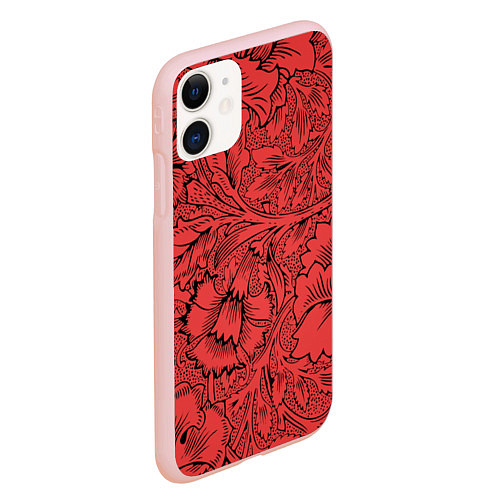 Чехол iPhone 11 матовый Огония страсти / 3D-Светло-розовый – фото 2