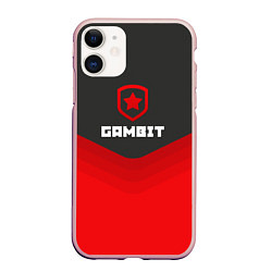 Чехол iPhone 11 матовый Gambit Gaming Uniform, цвет: 3D-светло-розовый