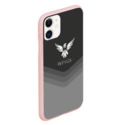 Чехол iPhone 11 матовый Wings Uniform, цвет: 3D-светло-розовый — фото 2