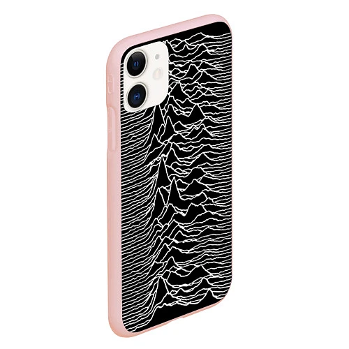 Чехол iPhone 11 матовый Joy Division: Unknown Pleasures / 3D-Светло-розовый – фото 2