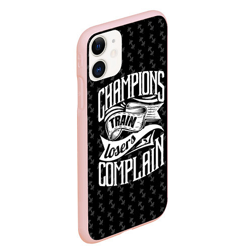 Чехол iPhone 11 матовый Champions Train / 3D-Светло-розовый – фото 2