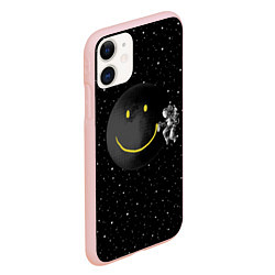 Чехол iPhone 11 матовый Лунная улыбка, цвет: 3D-светло-розовый — фото 2