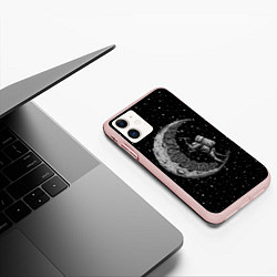 Чехол iPhone 11 матовый Лунный шахтер, цвет: 3D-светло-розовый — фото 2
