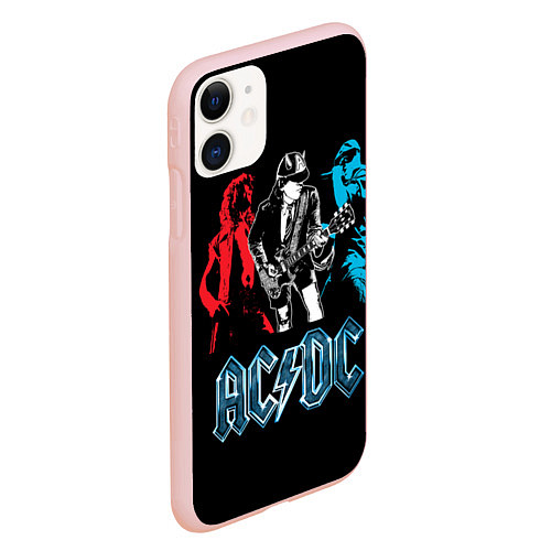 Чехол iPhone 11 матовый AC/DC: Ice & Fire / 3D-Светло-розовый – фото 2