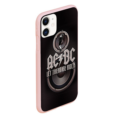 Чехол iPhone 11 матовый AC/DC: Let there be rock / 3D-Светло-розовый – фото 2