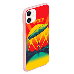 Чехол iPhone 11 матовый Led Zeppelin: Hindenburg, цвет: 3D-светло-розовый — фото 2