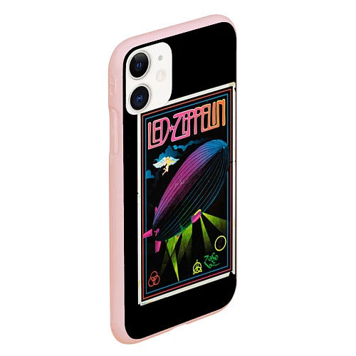 Чехол iPhone 11 матовый Led Zeppelin: Angel Poster / 3D-Светло-розовый – фото 2