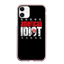 Чехол iPhone 11 матовый Green Day: American idiot, цвет: 3D-светло-розовый