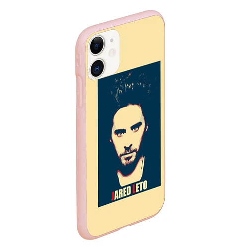 Чехол iPhone 11 матовый Jared Leto / 3D-Светло-розовый – фото 2