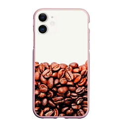 Чехол iPhone 11 матовый Coffee, цвет: 3D-светло-розовый