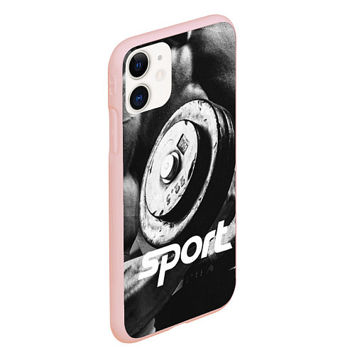 Чехол iPhone 11 матовый Iron Sport / 3D-Светло-розовый – фото 2