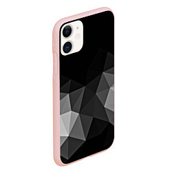 Чехол iPhone 11 матовый Abstract gray, цвет: 3D-светло-розовый — фото 2
