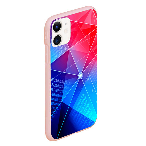 Чехол iPhone 11 матовый Коды / 3D-Светло-розовый – фото 2