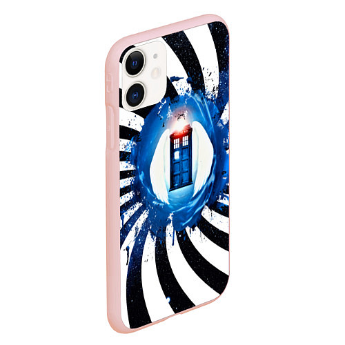 Чехол iPhone 11 матовый Gypno Tardis / 3D-Светло-розовый – фото 2