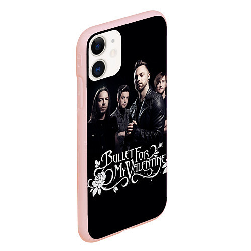 Чехол iPhone 11 матовый Bullet For My Valentine / 3D-Светло-розовый – фото 2
