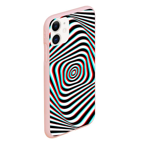 Чехол iPhone 11 матовый RGB optical / 3D-Светло-розовый – фото 2