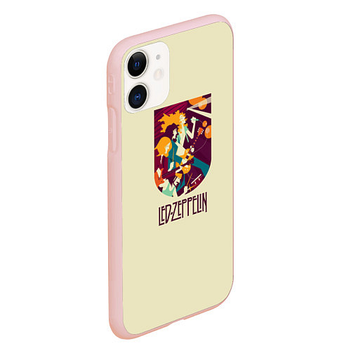 Чехол iPhone 11 матовый Led Zeppelin Art / 3D-Светло-розовый – фото 2