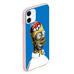 Чехол iPhone 11 матовый Duff Brain, цвет: 3D-светло-розовый — фото 2