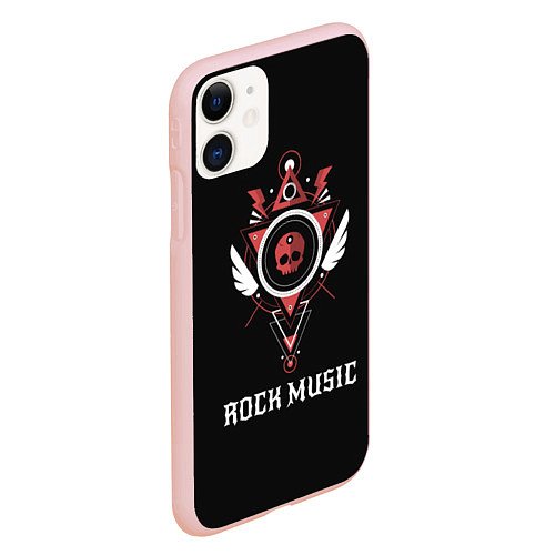 Чехол iPhone 11 матовый Rock Music / 3D-Светло-розовый – фото 2