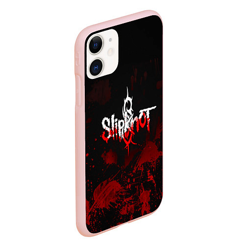 Чехол iPhone 11 матовый Slipknot: Blood Blemishes / 3D-Светло-розовый – фото 2