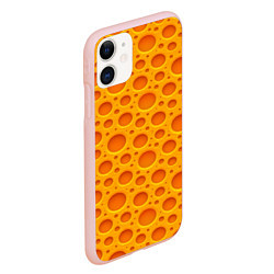 Чехол iPhone 11 матовый Сыр, цвет: 3D-светло-розовый — фото 2